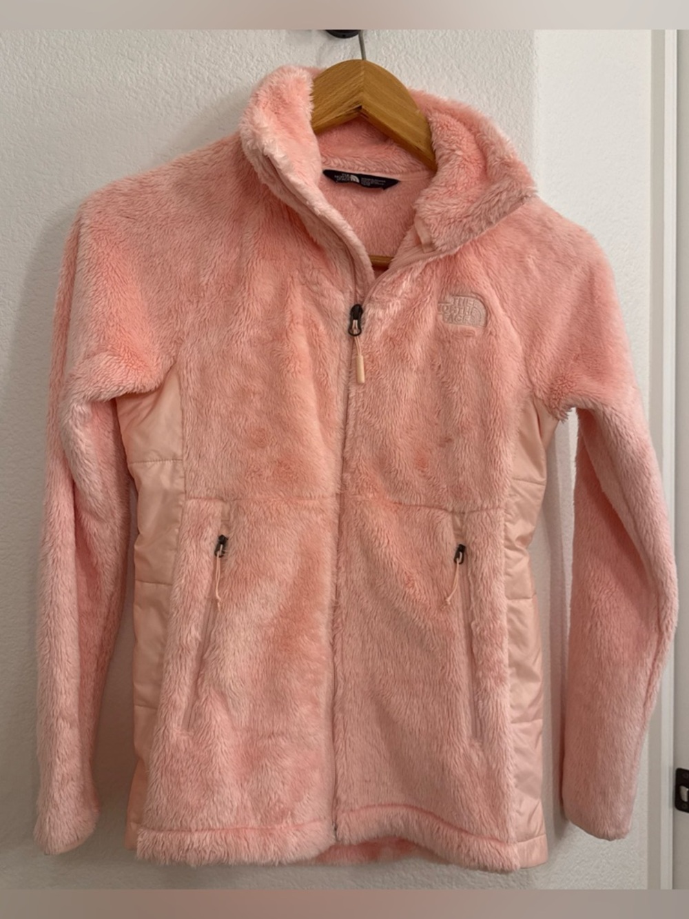 NWOT The North Face Cozy Pink Fleece Jacket Women Size XS - Baby Pink